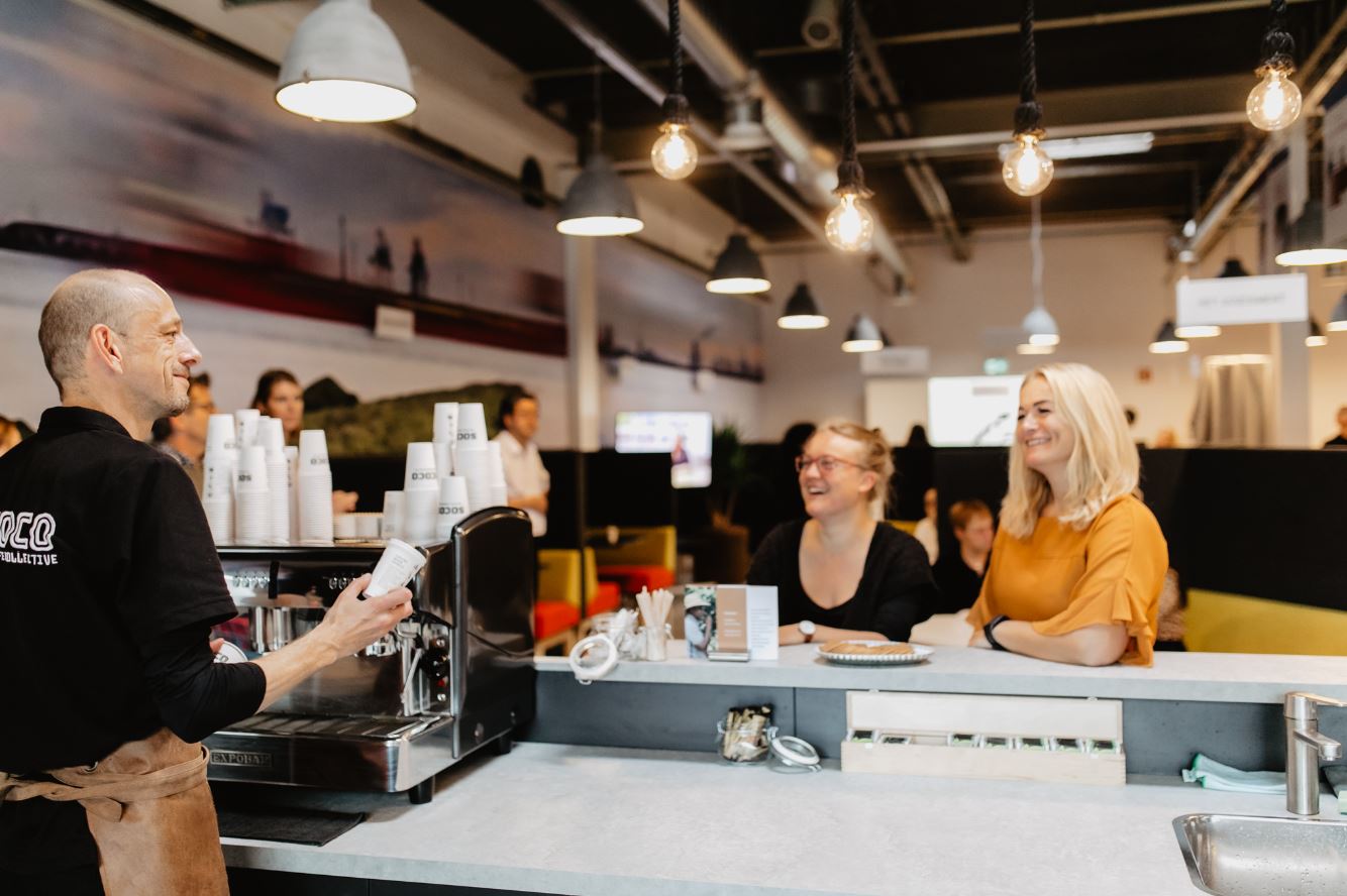Barista op het Werkplein